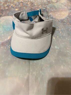 Under Armour White and Teal Women's Athletic Visor